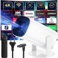Nešiojamas Full HD WiFi Android TV projektorius su garsiakalbiu
