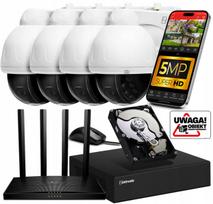WiFi namų stebėjimo rinkinys, 4 rotacinės 5MPx kameros su garsu ir žmonių atpažinimu