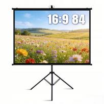 PVC projektoriaus ekranas 84" 16:9 su stovu