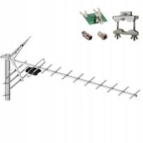 Kryptinė TV antena Dipol 19/21-48 DVB-T2 UHF LTE700 su simetratoriumi 14dBi
