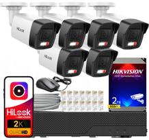 Stebėjimo rinkinys 6 kamerų 4MPx IPC-B140HA-LUC Hikvision HiLook su 2TB diskų