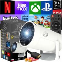 Mini nešiojamas 4K Android LED projektorius su WiFi ir išmaniųjų TV funkcija