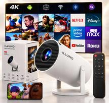 Projektorius LED Full HD Smart TV 4K WiFi Android ILLUMO HY300 PRO+