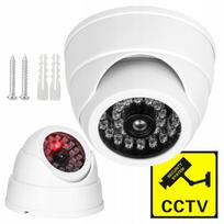 Imitacinė CCTV stebėjimo kamera su infraraudonųjų spindulių mirksinčia dioda, veikianti su baterijomis