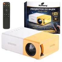 Nešiojamas Full HD 152 colių multimedijos projektorius žaidimams ir filmams