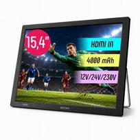 Nešiojamas televizorius 15,4" DVB-T2 HDMI IN 12V/230V 4000mAh Mistral