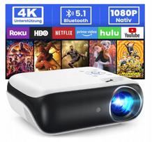 Namų kino projektorius Hopvision H1 4K FHD 9500LM LED Bluetooth, HDMI, nuotolinio valdymo pultas