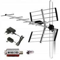DVB-T2 COMBO MUX8 LTE 4K antžeminė TV antena su stiprintuvu ir maitinimo šaltiniu