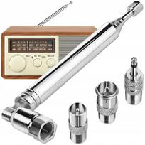 Universali teleskopinė FM radijo antena su 4 adapteriais