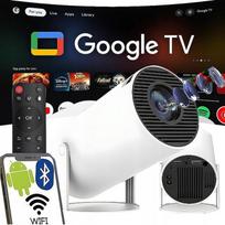 Nešiojamas 4K Full HD Android TV projektorius su WiFi ir garsiakalbiu