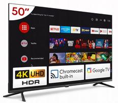 Televizorius 50" Smart TV 50UHD10K 4K UHD Android HDR10 QUAD CORE LED