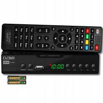 DVB-T2 TV imtuvas, Full HD, HDMI, USB, nuotolinio valdymo pultas, baterijos