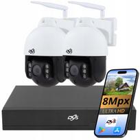 Belaidžių 8Mpx 4K WiFi kamerų rinkinys DVS stebėjimui