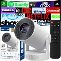 Projektorius su Android, WiFi, Full HD, LED, HDMI, garsiakalbis