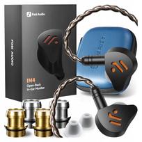 Ausinės į ausis Fosi Audio IM4, laidinės, juodos, Hi-Res, 10 mm