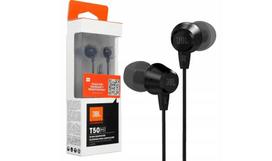 Laidinės ausinės JBL T50HI, 3,5 mm, su mikrofonu, juodos