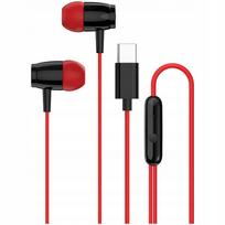 Laidinės USB-C ausinės su mikrofonu Canyon SEP 5, raudonos