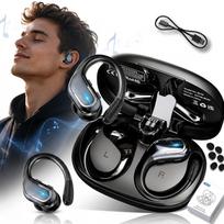 Belaidės sportinės ausinės Bluetooth 5.4, IPX5, baterija 70 h