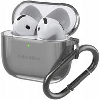 Dėklas Apple AirPods 4, RabbitMob, juodas, PREMIUM TPU