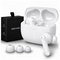 Belaidės in-ear Bluetooth 6.0 ANC ENC ausinės, baltos, Bass