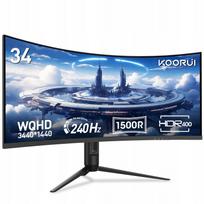 Monitorius KOORUI G3441XC 34" lenktas, 3440×1440, žaidimų