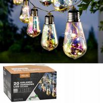 Saulės girlianda FELISI 2m+3,8m 20 LED opalo šaltai balta