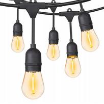 Sodo girlianda 15 m su 15 LED E27, atspari vandeniui