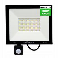 Lauko LED halogeninė 100W prožektorius su judesio ir sutemų jutikliu
