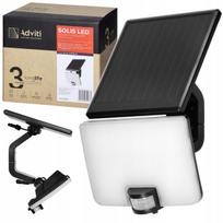 Halogeninė LED saulės lempa su judesio ir prietemos jutikliu 10W IP54, 2 m laidas