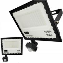 Prožektorius LED 100W 230V su judesio ir prieblandos jutikliu