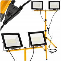 LED prožektorių komplektas 2x100W 200W su 160 cm trikoju, 4500K