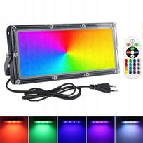 Sodo LED prožektorius 50W, RGB, IP65, su nuotoliniu valdymu, 16 spalvų