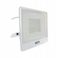 LED prožektorius V-TAC 50W SAMSUNG CHIP su judesio jutikliu, baltas, 1 m laidas