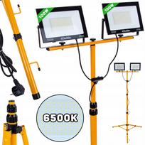 LED halogeninis prožektorius 2x100W, stovas, 6500K, Keltin