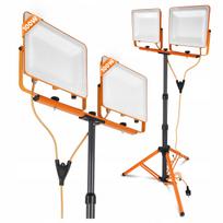 LED halogeninis statybinis prožektorius su stovu, 2x 100W, 10000 lm