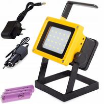 Nešiojama halogeninė LED statybinė lempa 100W, 20 SMD, su baterija