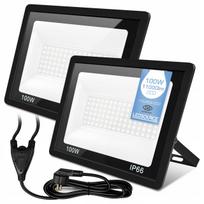 LED halogeninis prožektorius 2x100W 9000lm Neutral Slim su kištuku