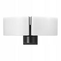 Lauko LED fasado šviestuvas juodas 2x20W IP65 reguliuojamas