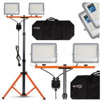 Statybinis LED halogeninis prožektorius su triviete koja 2x50W