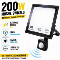 LED halogeninis prožektorius su judesio davikliu 200W