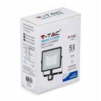 LED projektorius V-TAC 30W su SAMSUNG lustu, judesio jutikliu, Cut-OFF funkcija, juodas