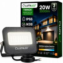 Lauko LED prožektorius 20W, atsparus vandeniui, 3 spalvos