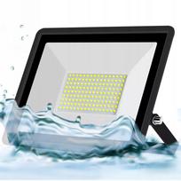 LED halogeninis prožektorius 100W, 9000 lm, grūdintas stiklas, SLIM+