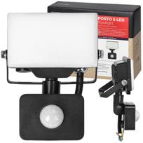 Halogen LED lempa 10W su TWILIGHT judesio jutikliu, be rėmelio, IP44 prožektorius