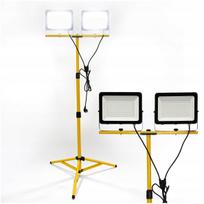 LED prožektorių rinkinys 2x100W su stovu IP65 LL FERON