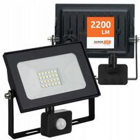 LED halogeninis prožektorius 20W 2200 lm IP65 su judesio jutikliu 6000K