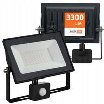 LED halogeninis prožektorius 30W 3300 lm IP65 su judesio jutikliu 4000K