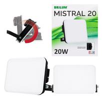 LED prožektorius BRILUM 20W 1700lm IP65 juodas 4000K plonas lauko
