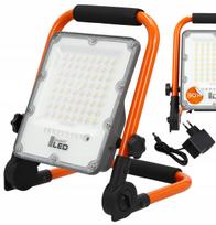 Nešiojamas halogeninis LED prožektorius, įkraunamas, 30W