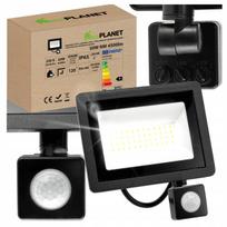 LED halogeninė 50W 4500lm lauko prožektorius su judesio ir sutemų jutikliu IP65